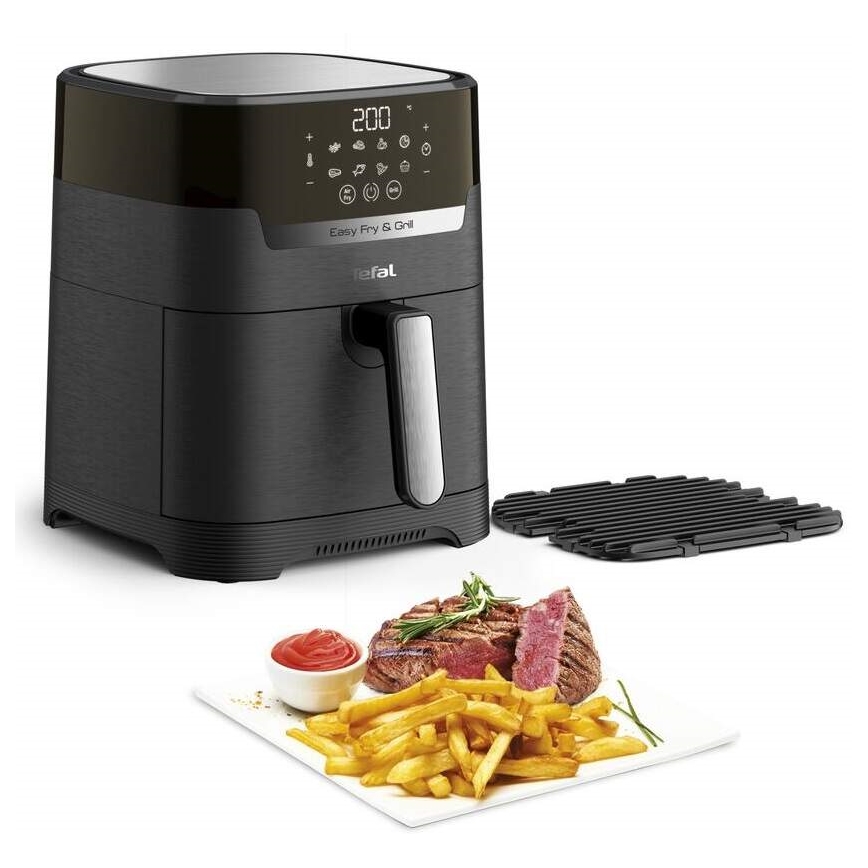 Tefal - Airfryer 4,2 l EASY FRY&GRILL 02.01.2001 1550W/230V sort