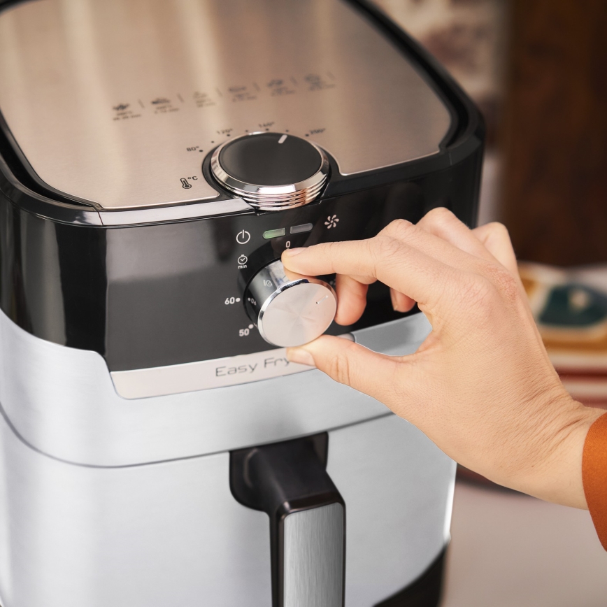 Tefal - Airfryer 4,2 l EASY FRY&GRILL 2-i-1 1550W/230V rustfrit stål