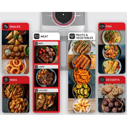 Tefal - Airfryer 5 l EASY FRY SILENCE SMART 1400-1670W/230V