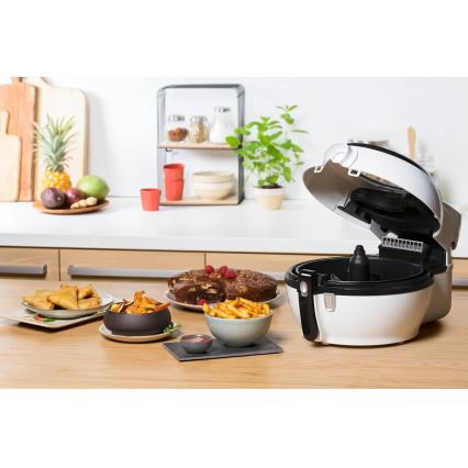 Tefal - Airfryer ACTIFRY GENIUS DUAL MOTION 1,2l 1350W/230V hvid