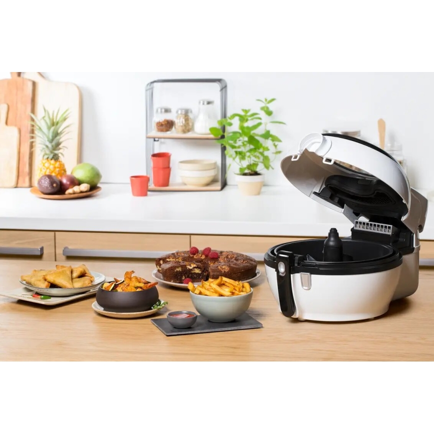 Tefal - Airfryer ACTIFRY GENIUS DUAL MOTION 1,2l 1350W/230V hvid