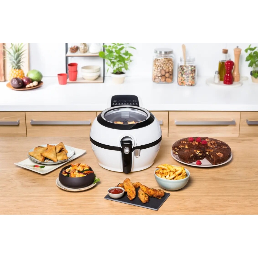 Tefal - Airfryer ACTIFRY GENIUS DUAL MOTION 1,2l 1350W/230V hvid