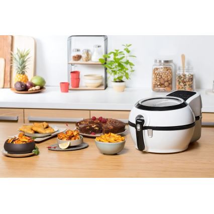 Tefal - Airfryer ACTIFRY GENIUS DUAL MOTION 1,2l 1350W/230V hvid