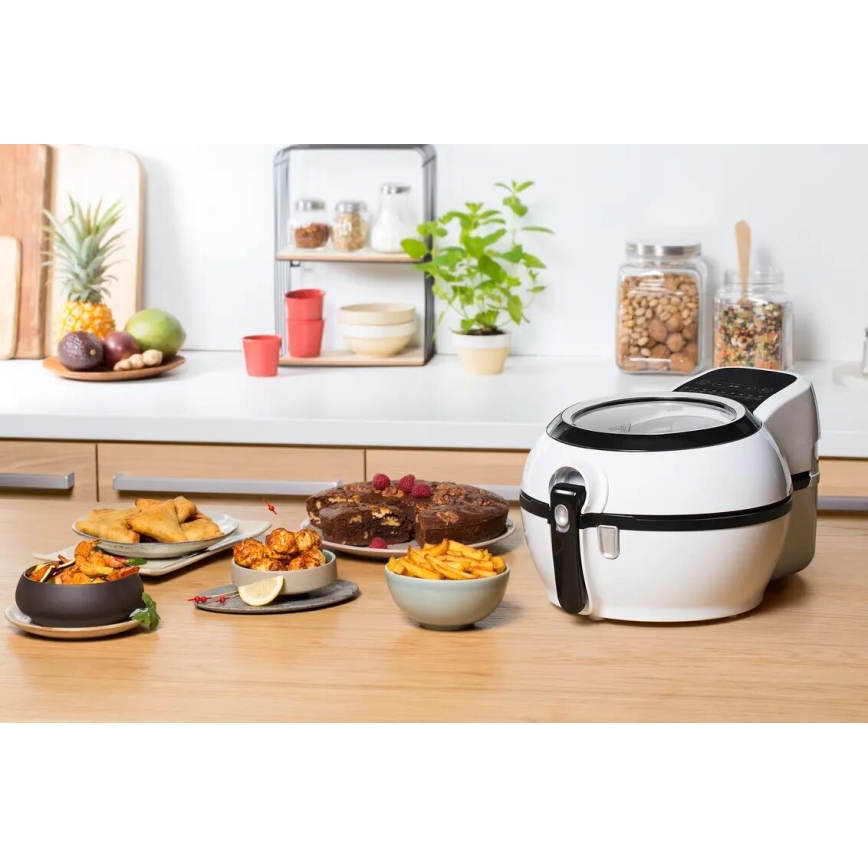 Tefal - Airfryer ACTIFRY GENIUS DUAL MOTION 1,2l 1350W/230V hvid