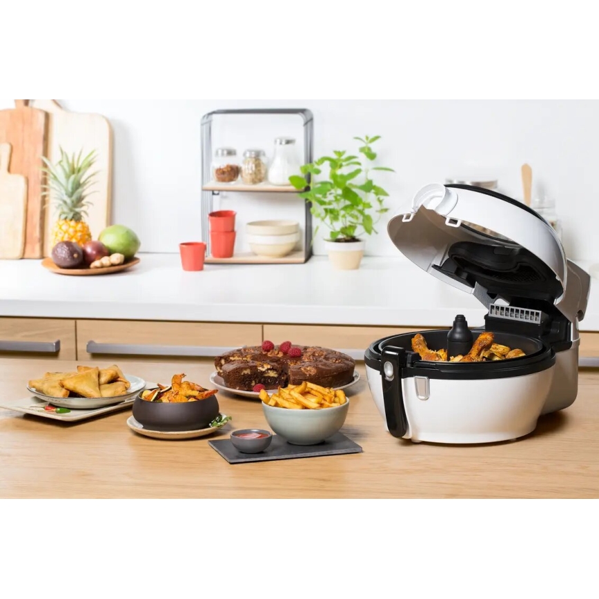 Tefal - Airfryer ACTIFRY GENIUS DUAL MOTION 1,2l 1350W/230V hvid