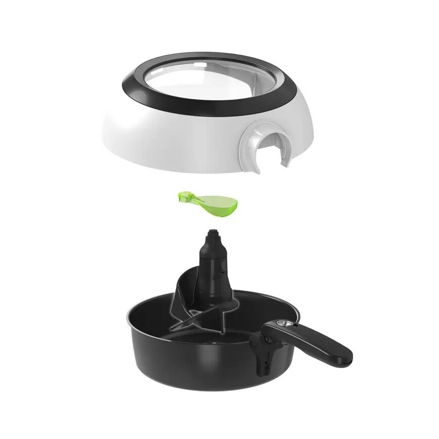 Tefal - Airfryer ACTIFRY GENIUS DUAL MOTION 1,2l 1350W/230V hvid