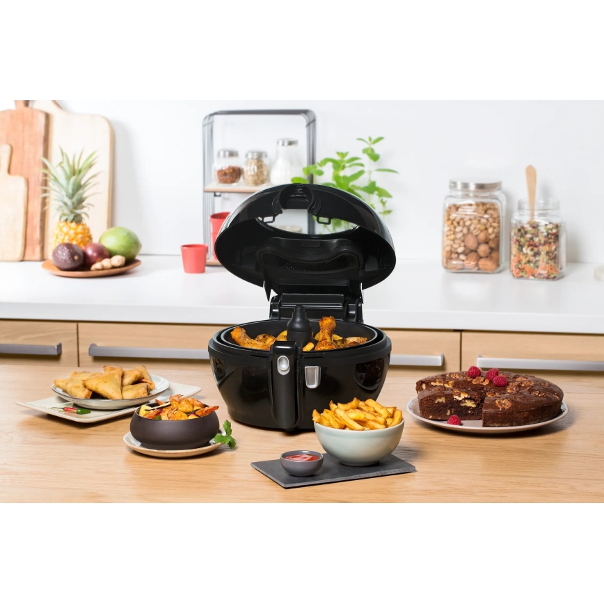 Tefal - Airfryer ACTIFRY GENIUS DUAL MOTION 1,2l 1350W/230V sort