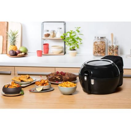 Tefal - Airfryer ACTIFRY GENIUS DUAL MOTION 1,2l 1350W/230V sort