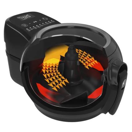 Tefal - Airfryer ACTIFRY GENIUS DUAL MOTION 1,2l 1350W/230V sort