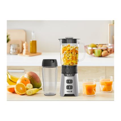 Tefal - Blender BLENDFORCE 400W/230V rustfri/sort