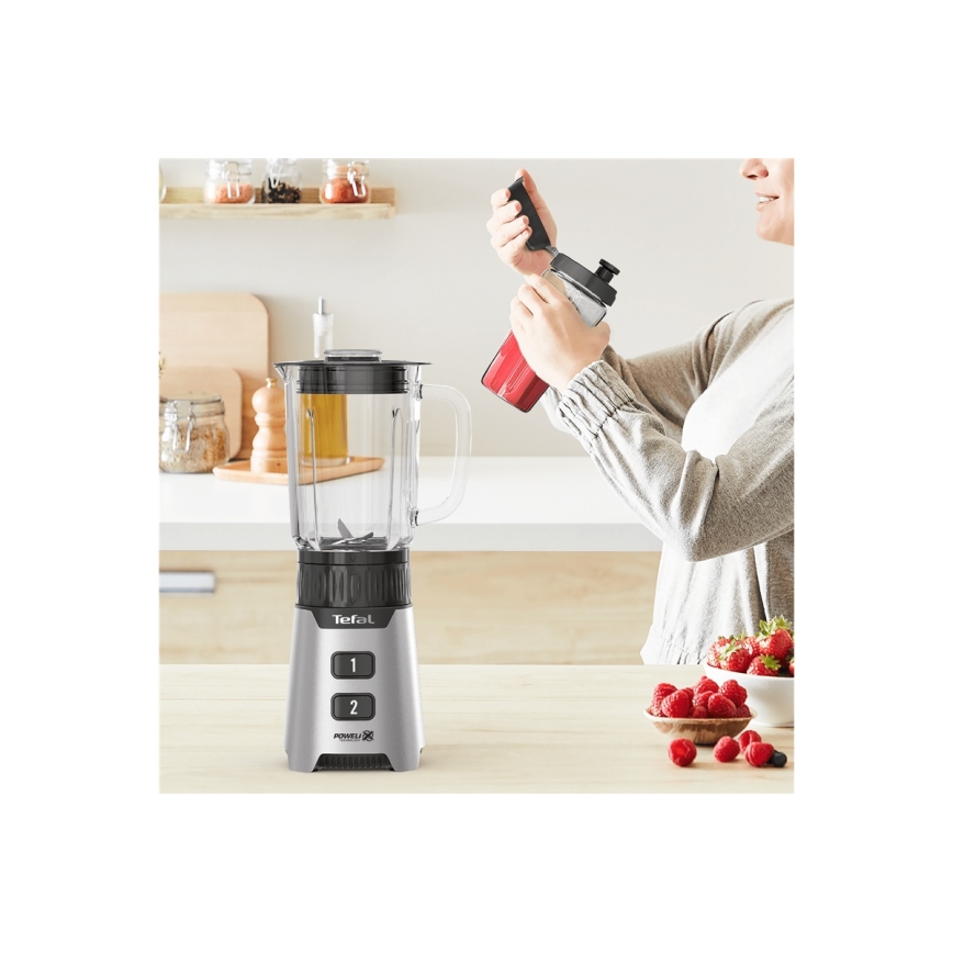 Tefal - Blender BLENDFORCE 400W/230V rustfri/sort