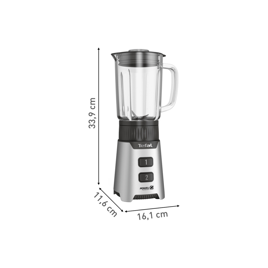 Tefal - Blender BLENDFORCE 400W/230V rustfri/sort