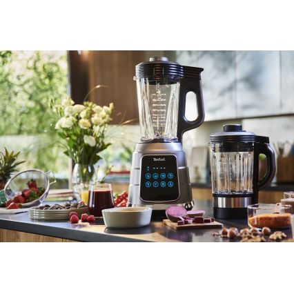Tefal - Bordblender til madlavning HIGH SPEED ULTRABLEND BOOST 1300W/230V grå