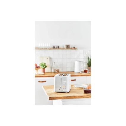 Tefal - Brødrister med 2 åbninger SENSE 850W/230V hvid