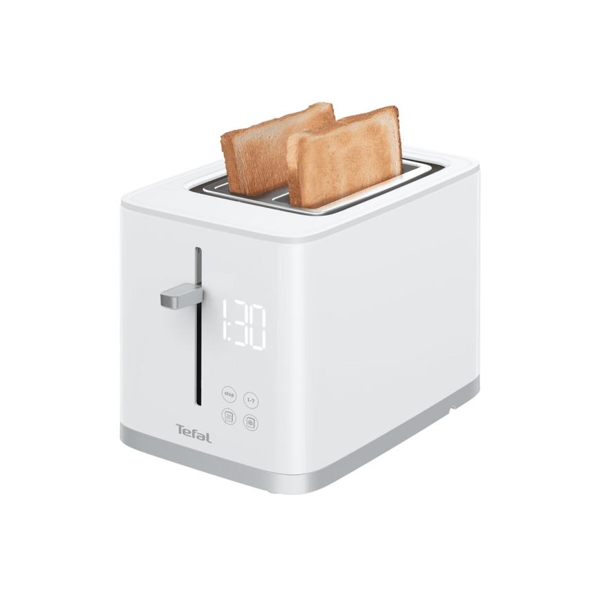 Tefal - Brødrister med 2 åbninger SENSE 850W/230V hvid