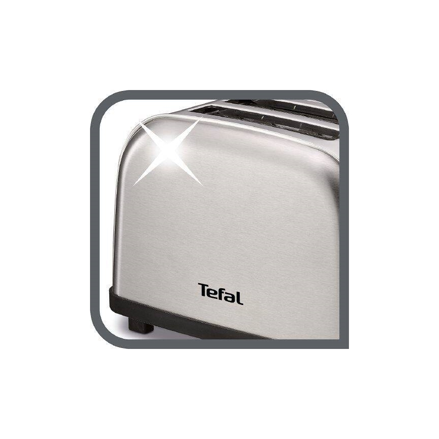 Tefal - Brødrister med 2 åbninger ULTRA MINI 700W/230V mat krom