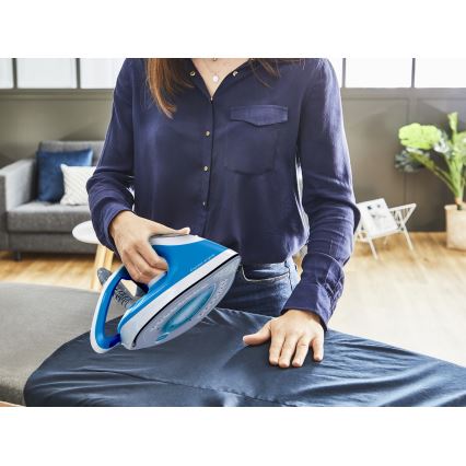 Tefal - Dampstation EXPRESS AIRGLIDE 2800W/230V blå