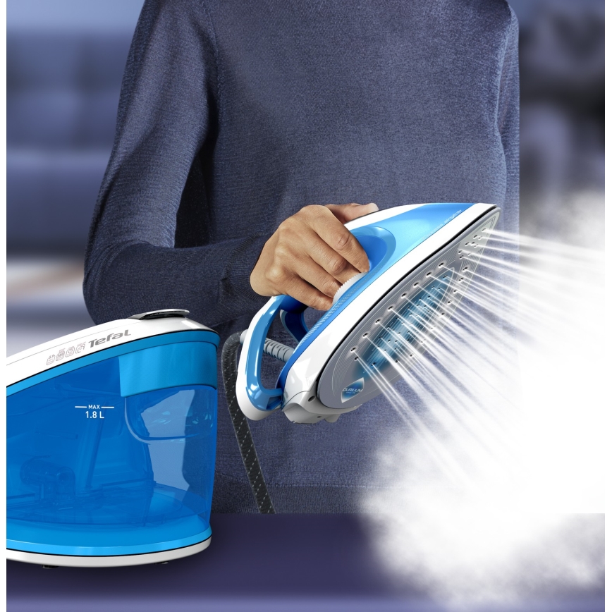 Tefal - Dampstation EXPRESS AIRGLIDE 2800W/230V blå