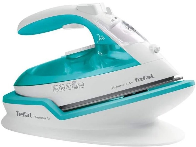 Tefal - Dampstrygejern FREEMOVE AIR 2400W/230V hvid/turkis