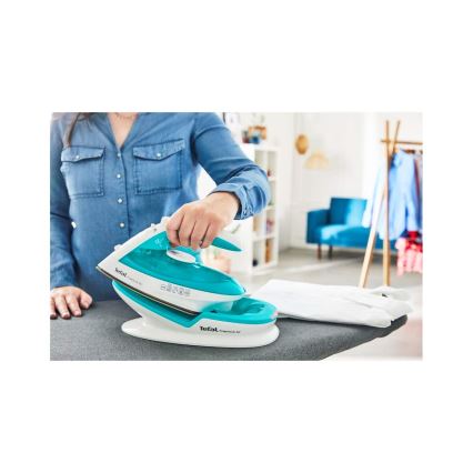 Tefal - Dampstrygejern FREEMOVE AIR 2400W/230V hvid/turkis