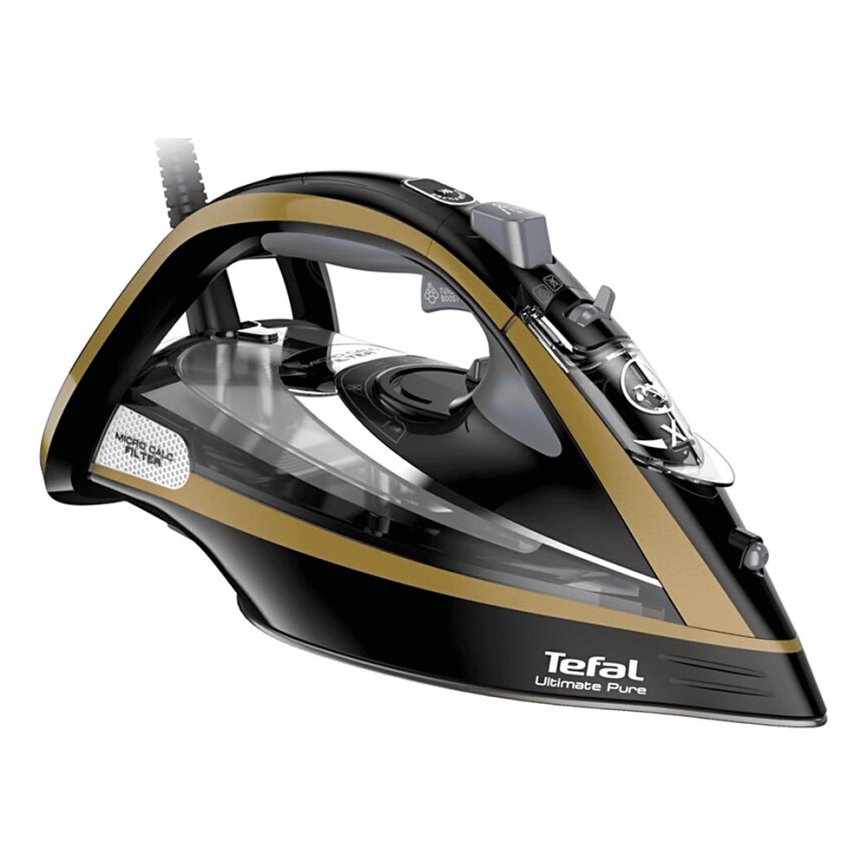 Tefal - Dampstrygejern ULTIMATE PURE 3000W/230V guldfarvet/sort