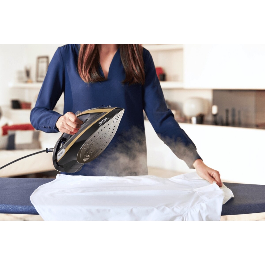 Tefal - Dampstrygejern ULTIMATE PURE 3000W/230V guldfarvet/sort