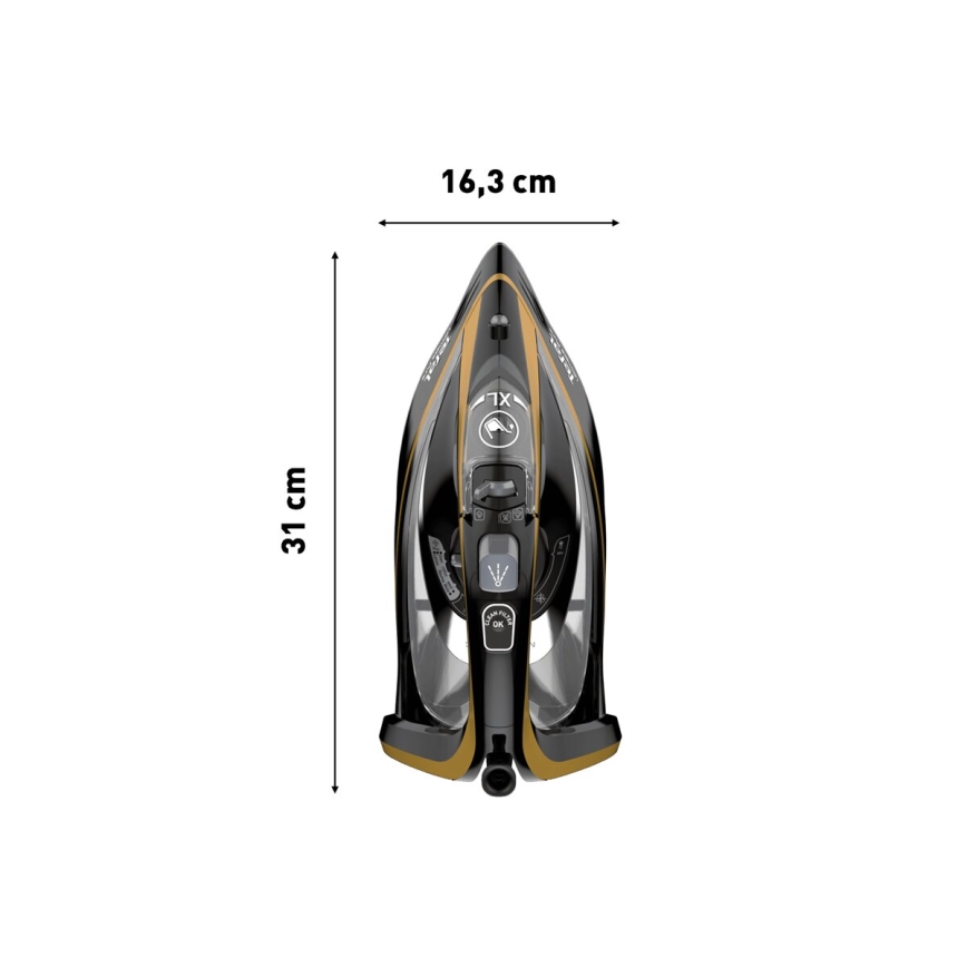 Tefal - Dampstrygejern ULTIMATE PURE 3000W/230V guldfarvet/sort