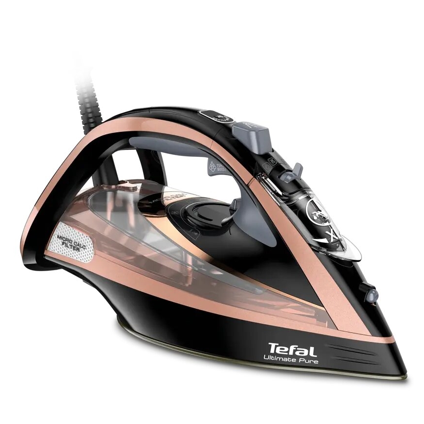 Tefal - Dampstrygejern ULTIMATE PURE 3000W/230V kobber/sort