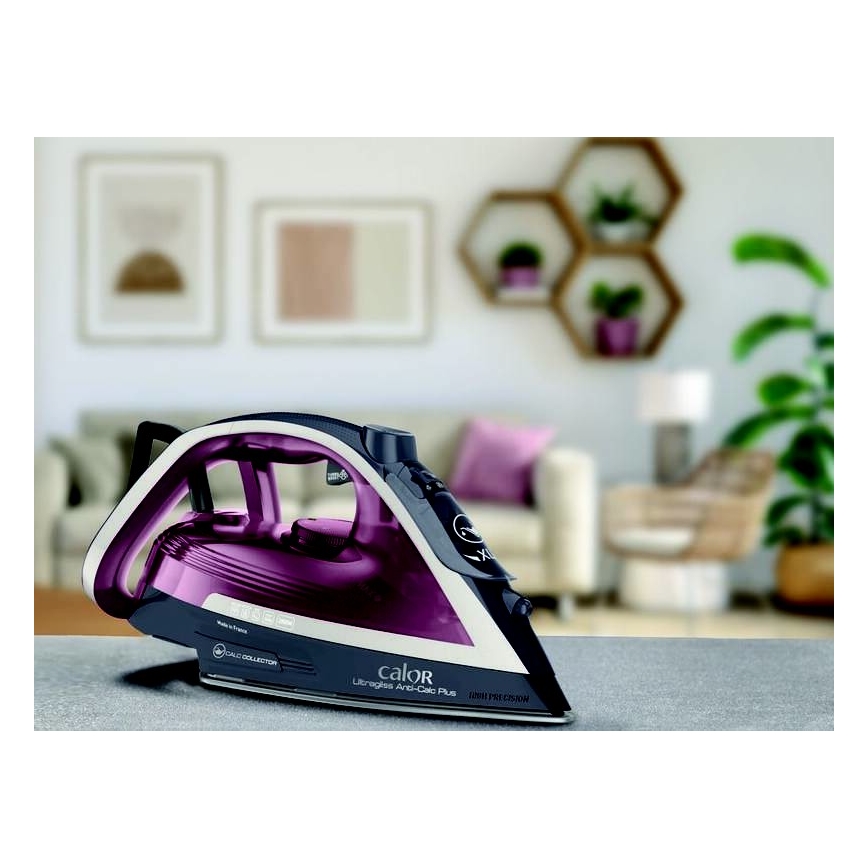 Tefal - Dampstrygejern ULTRAGLISS PLUS 2800W/230V bordeauxfarvet/grå