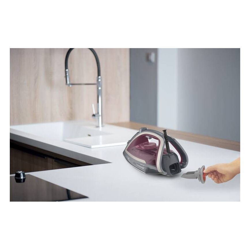 Tefal - Dampstrygejern ULTRAGLISS PLUS 2800W/230V bordeauxfarvet/grå