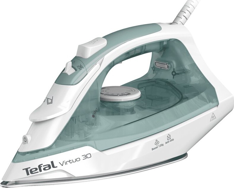 Tefal - Dampstrygejern VIRTUO 2000W/230V grøn