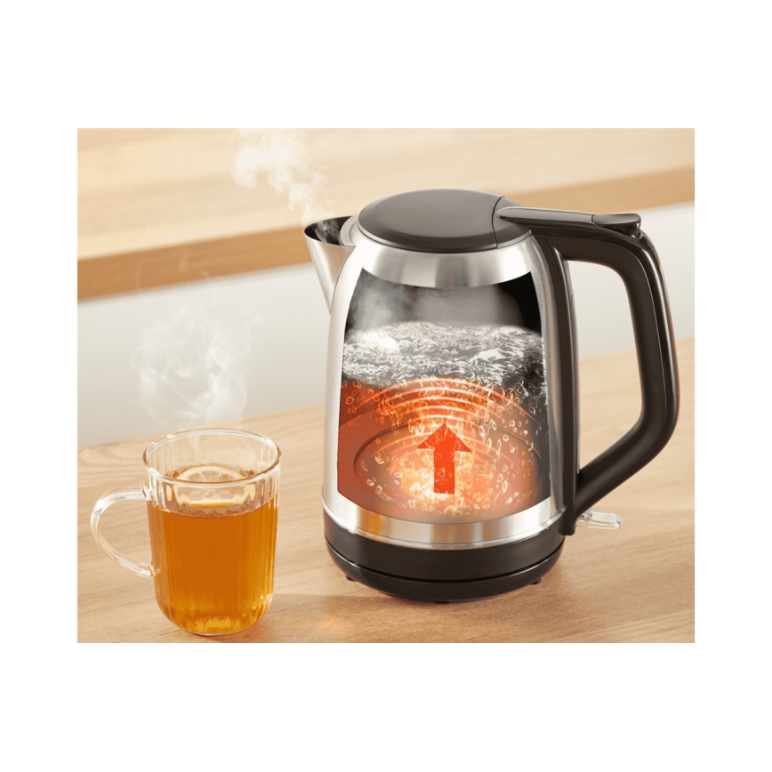 Tefal - Elkedel SUBITO 1,7l 2400W/230V rustfri/sort