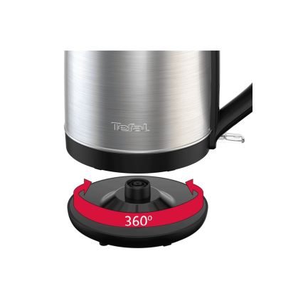 Tefal - Elkedel SUBITO 1,7l 2400W/230V rustfri/sort