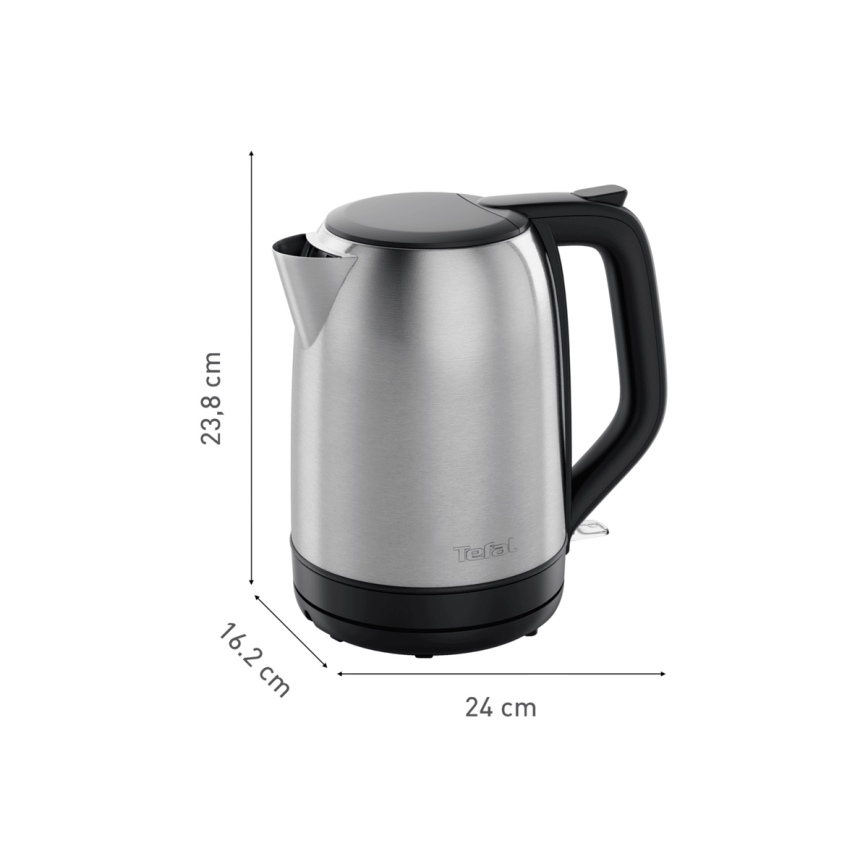 Tefal - Elkedel SUBITO 1,7l 2400W/230V rustfri/sort