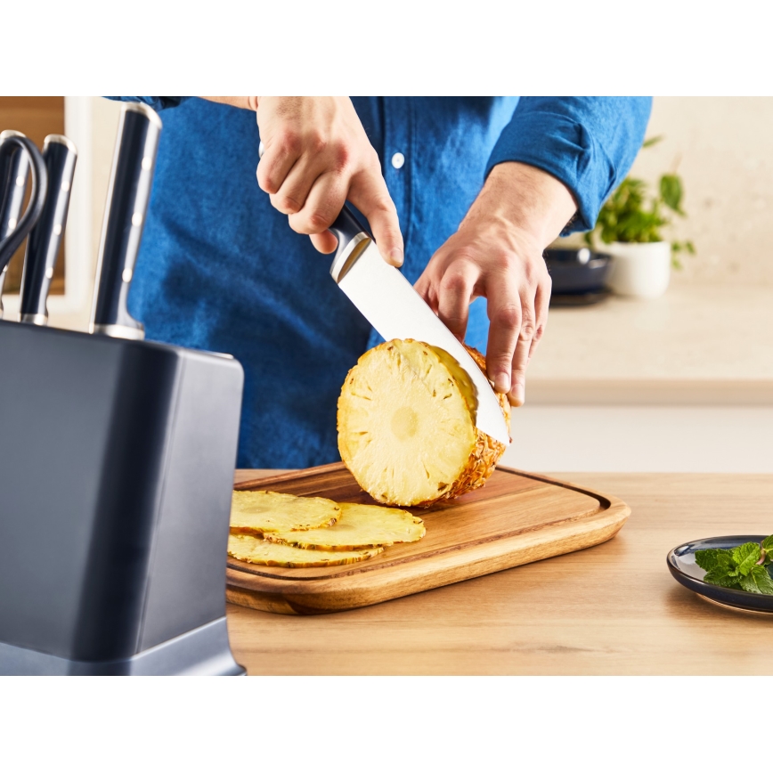 Tefal - EVER SHARP køkkenkniv med knivholder, 20 cm