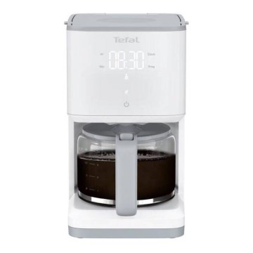 Tefal - Filterkaffemaskine med LCD-display SENSE 1000W/230V hvid