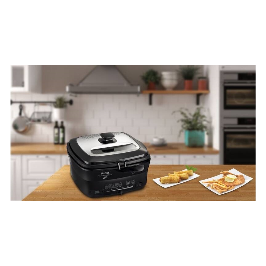 Tefal - Frituregryde 2 l VERSALION DE LUXE 7-i-1 1600W/230V sort