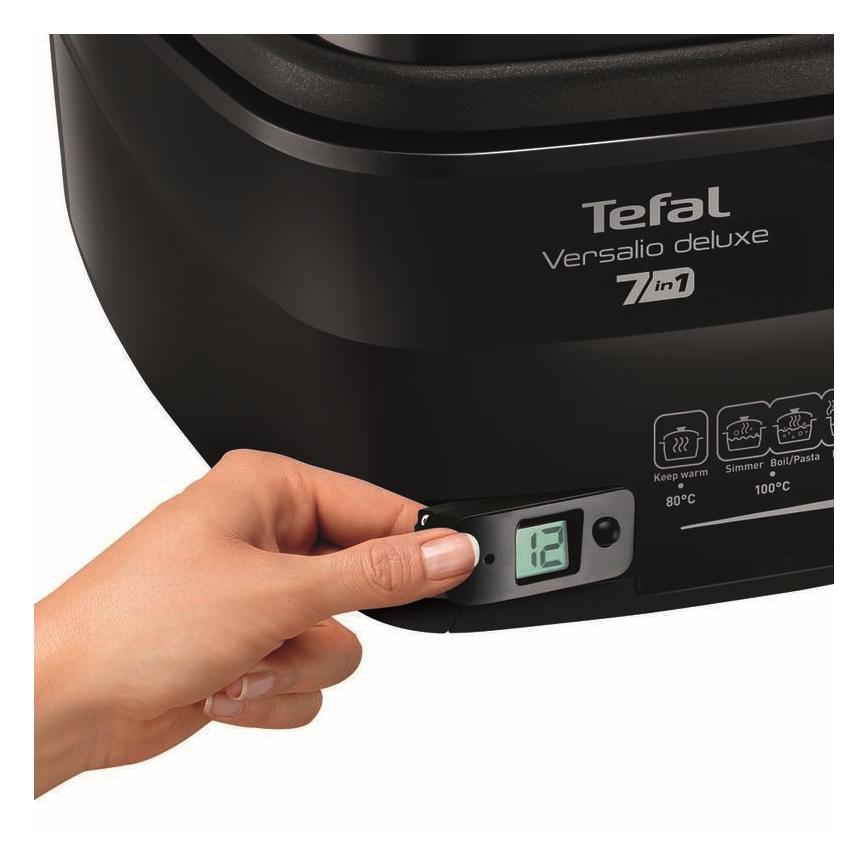 Tefal - Frituregryde 2 l VERSALION DE LUXE 7-i-1 1600W/230V sort