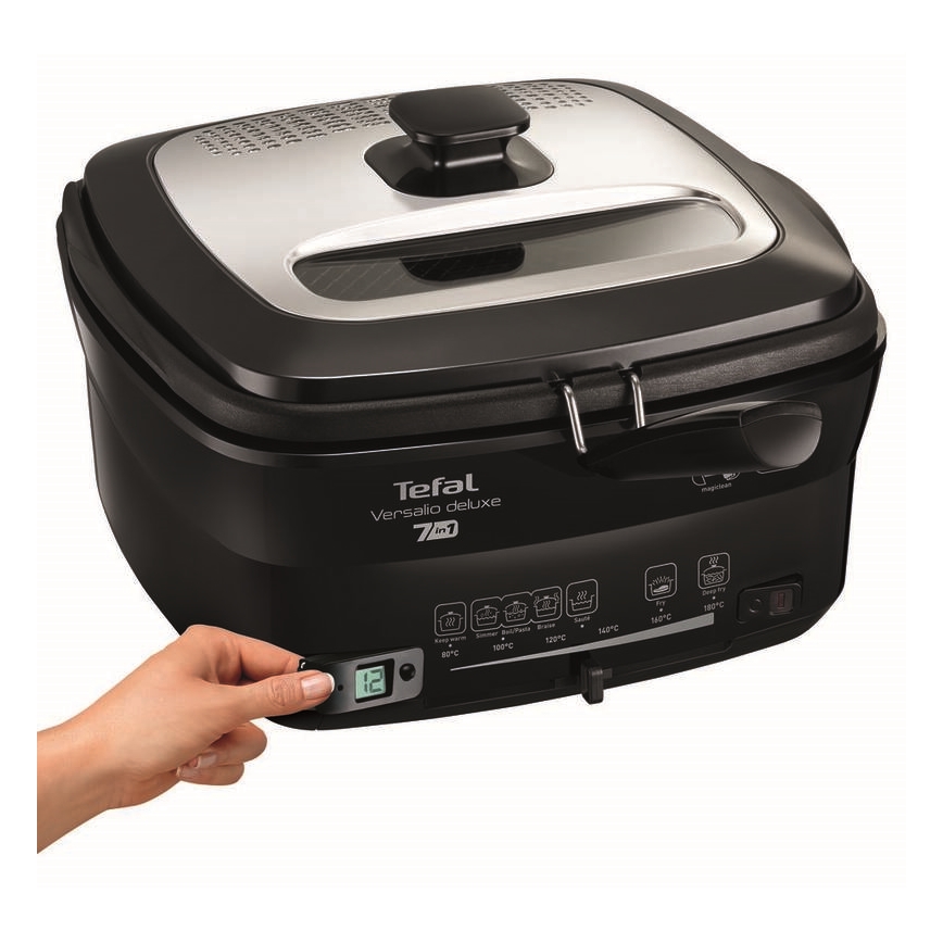 Tefal - Frituregryde 2 l VERSALION DE LUXE 7-i-1 1600W/230V sort
