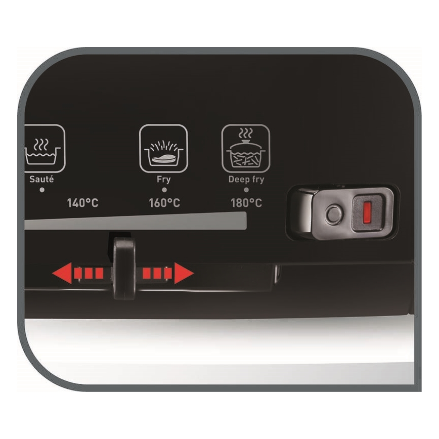 Tefal - Frituregryde 2 l VERSALION DE LUXE 7-i-1 1600W/230V sort