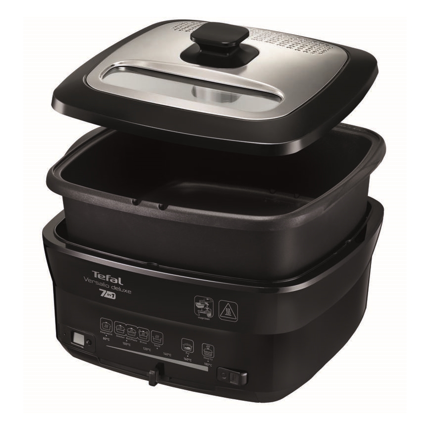 Tefal - Frituregryde 2 l VERSALION DE LUXE 7-i-1 1600W/230V sort