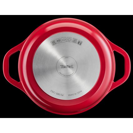 Tefal - Gryde med låg 24 cm AIR rød