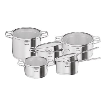 Tefal - Grydesæt 10 dele NORDICA i rustfrit stål