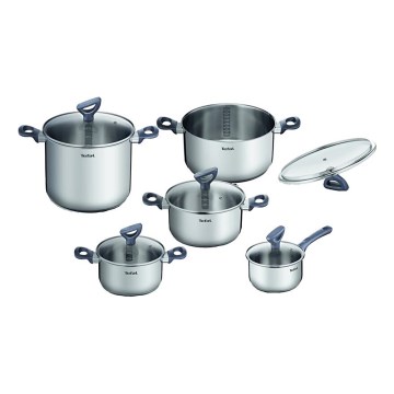 Tefal - Grydesæt 10 stk. DAILY COOK rustfri