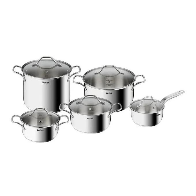 Tefal - Grydesæt 10 stk. INTUITION rustfri