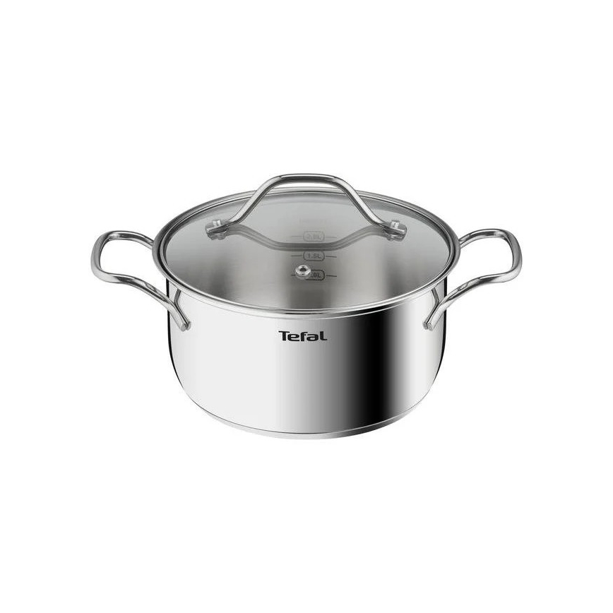 Tefal - Grydesæt 10 stk. INTUITION rustfri