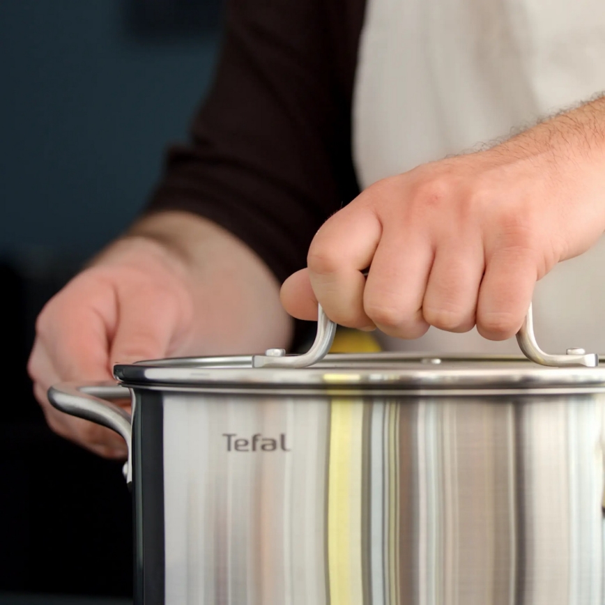 Tefal - Grydesæt 10 stk. VIRTUOSO rustfri