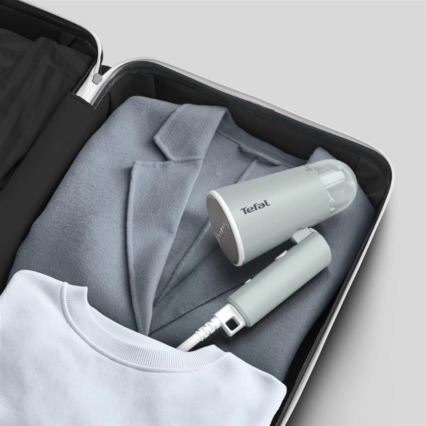 Tefal - Håndholdt steamer til tøj ORIGIN TRAVEL grøn