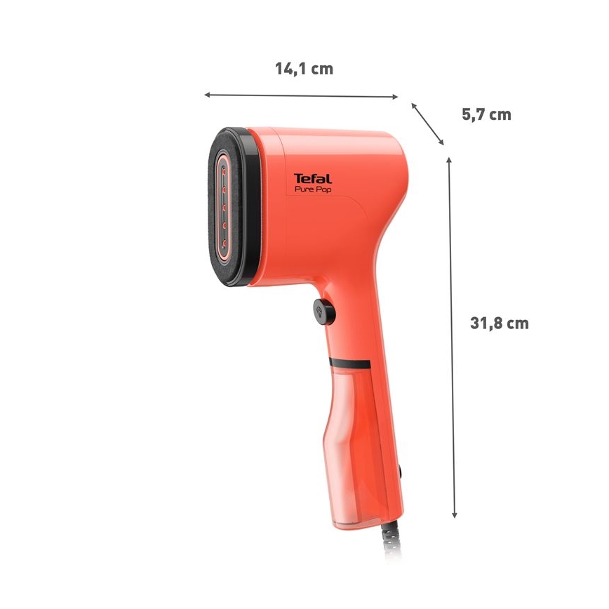 Tefal - Håndholdt steamer til tøj PURE POP 1300W/230V rød