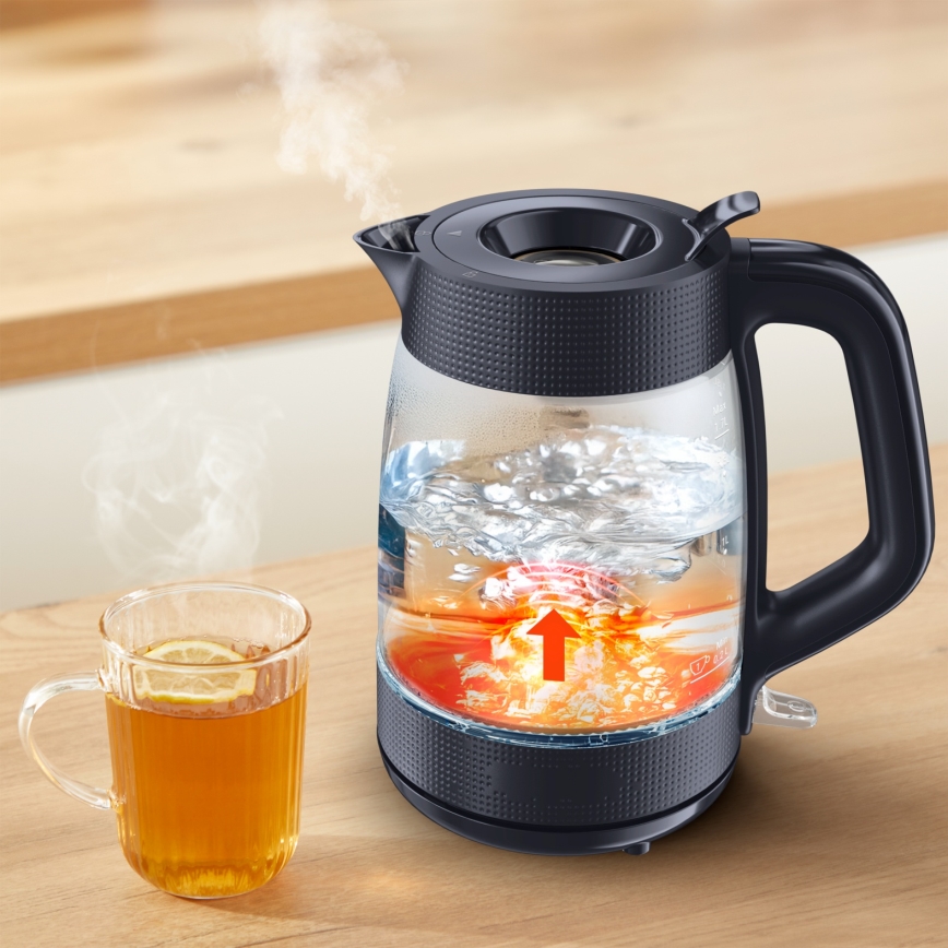 Tefal - Hurtigkogende elkedel MORNING GLASS 1,7 l 2000W/230V